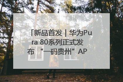 新品首发｜华为Pura 80系列正式发布 “一码贵州”APP抢先开售！