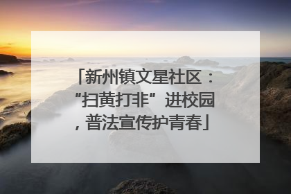 新州镇文星社区：“扫黄打非”进校园，普法宣传护青春