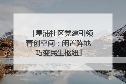 星浦社区党建引领青创空间：闲置阵地巧变民生枢纽