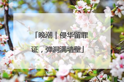 晚潮｜侵华留罪证，弹洞满墙壁