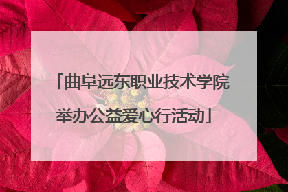 曲阜远东职业技术学院举办公益爱心行活动