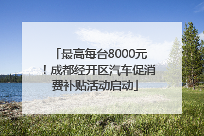 最高每台8000元！成都经开区汽车促消费补贴活动启动