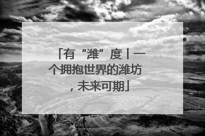 有“潍”度丨一个拥抱世界的潍坊，未来可期