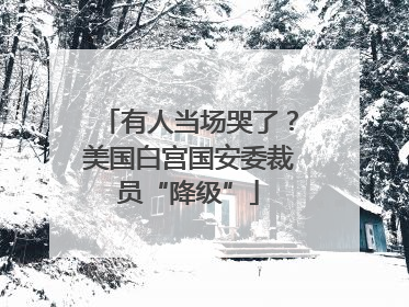 有人当场哭了？美国白宫国安委裁员“降级”