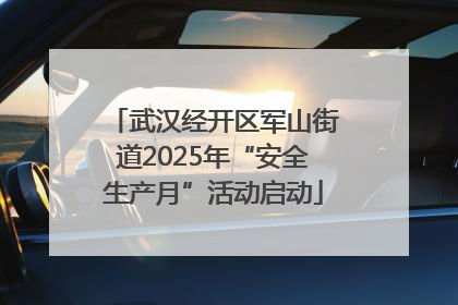 武汉经开区军山街道2025年“安全生产月”活动启动
