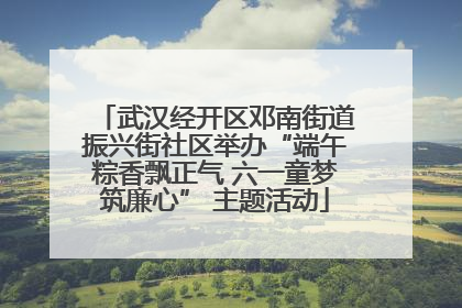 武汉经开区邓南街道振兴街社区举办“端午粽香飘正气 六一童梦筑廉心” 主题活动