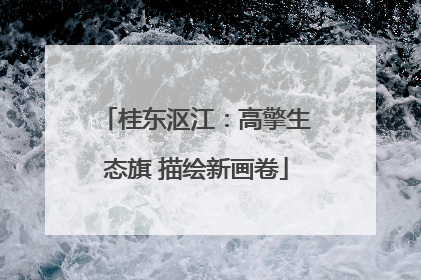 桂东沤江：高擎生态旗 描绘新画卷