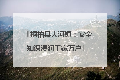 桐柏县大河镇：安全知识浸润千家万户