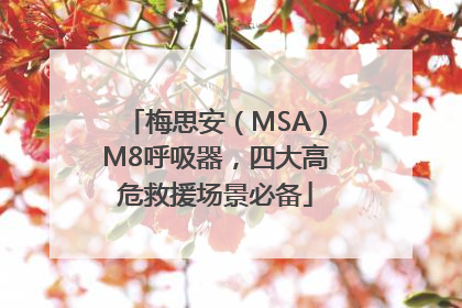 梅思安（MSA）M8呼吸器，四大高危救援场景必备
