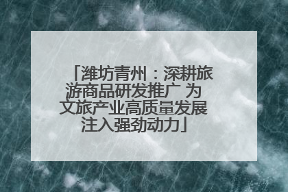 潍坊青州：深耕旅游商品研发推广 为文旅产业高质量发展注入强劲动力