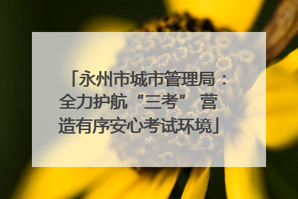 永州市城市管理局：全力护航“三考” 营造有序安心考试环境