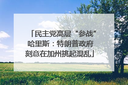 民主党高层“参战” 哈里斯：特朗普政府刻意在加州挑起混乱