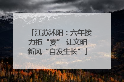 江苏沭阳：六年接力拒“宴” 让文明新风“自发生长”