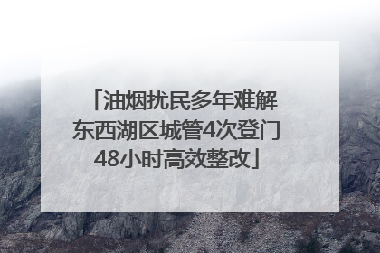 油烟扰民多年难解 东西湖区城管4次登门48小时高效整改
