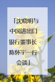 沈晓明与中国进出口银行董事长陈怀宇一行会谈