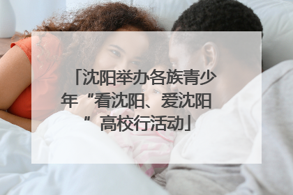 沈阳举办各族青少年“看沈阳、爱沈阳”高校行活动