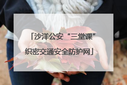 沙洋公安“三堂课”织密交通安全防护网