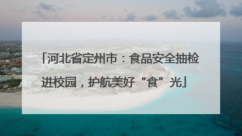 河北省定州市：食品安全抽检进校园，护航美好“食”光