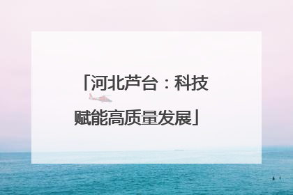 河北芦台：科技赋能高质量发展