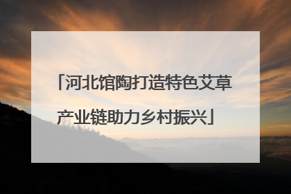 河北馆陶打造特色艾草产业链助力乡村振兴
