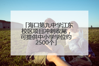 海口第九中学江东校区项目冲刺收尾，可提供中小学学位约2500个