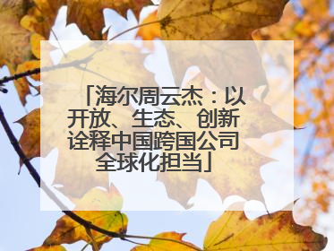 海尔周云杰：以开放、生态、创新诠释中国跨国公司全球化担当