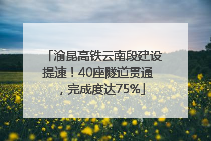 渝昆高铁云南段建设提速！40座隧道贯通，完成度达75%