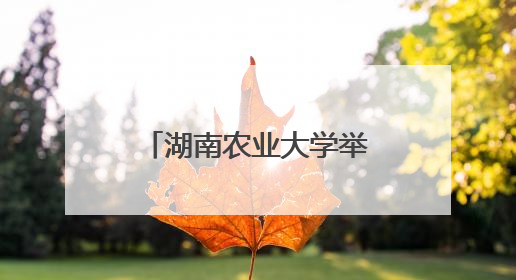 湖南农业大学举办2025年毕业季主题活动