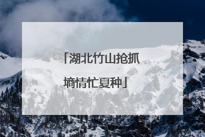 湖北竹山抢抓墒情忙夏种
