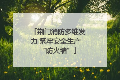荆门消防多维发力 筑牢安全生产“防火墙”