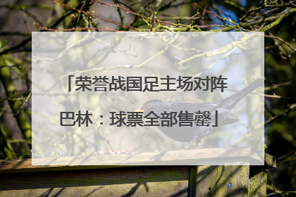 荣誉战国足主场对阵巴林：球票全部售罄