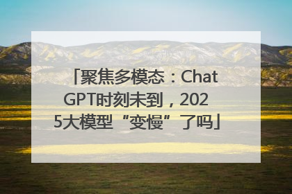 聚焦多模态：ChatGPT时刻未到，2025大模型“变慢”了吗