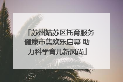 苏州姑苏区托育服务健康市集欢乐启幕 助力科学育儿新风尚