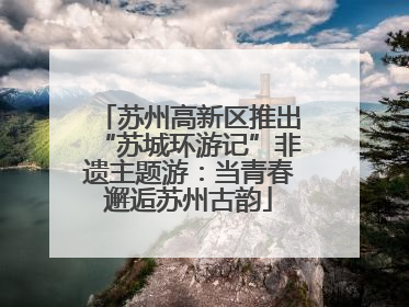 苏州高新区推出“苏城环游记”非遗主题游：当青春邂逅苏州古韵