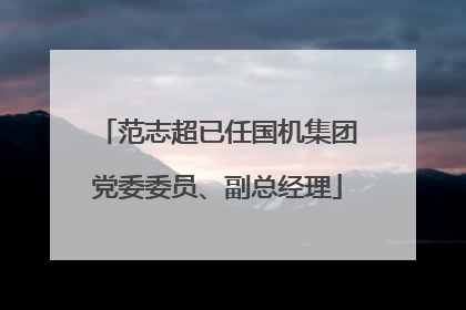范志超已任国机集团党委委员、副总经理