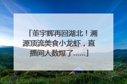 董宇辉再回湖北！溯源顶流美食小龙虾，直播间人数爆了……