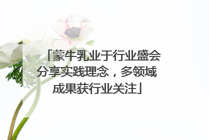 蒙牛乳业于行业盛会分享实践理念，多领域成果获行业关注
