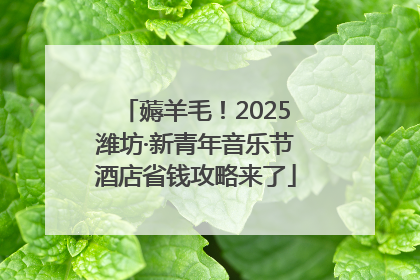薅羊毛！2025潍坊·新青年音乐节酒店省钱攻略来了