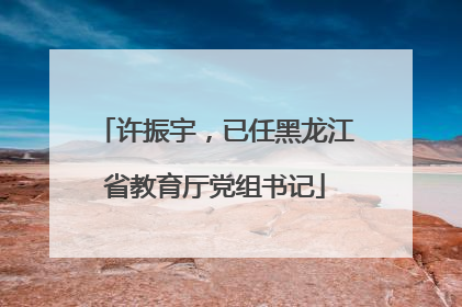 许振宇，已任黑龙江省教育厅党组书记