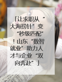 让求职从“大海捞针”变“秒级匹配”！山东“数智就业”助力人才与企业“双向奔赴”