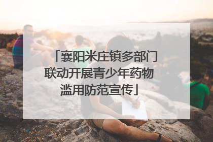 襄阳米庄镇多部门联动开展青少年药物滥用防范宣传