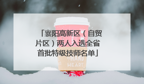 襄阳高新区（自贸片区）两人入选全省首批特级技师名单
