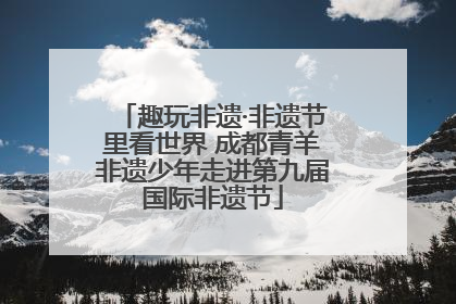 趣玩非遗·非遗节里看世界 成都青羊非遗少年走进第九届国际非遗节