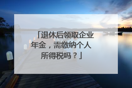 退休后领取企业年金，需缴纳个人所得税吗？