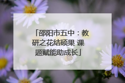 邵阳市五中：教研之花结硕果 课题赋能助成长
