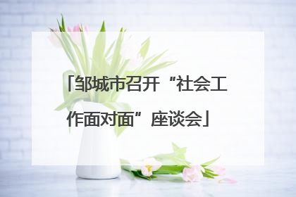 邹城市召开“社会工作面对面”座谈会