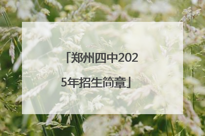 郑州四中2025年招生简章