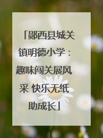 郧西县城关镇明德小学：趣味闯关展风采 快乐无纸助成长