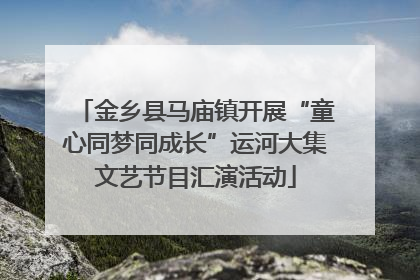 金乡县马庙镇开展“童心同梦同成长”运河大集文艺节目汇演活动