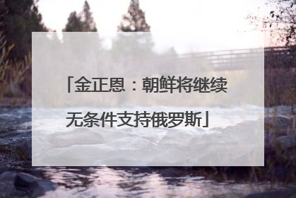 金正恩：朝鲜将继续无条件支持俄罗斯